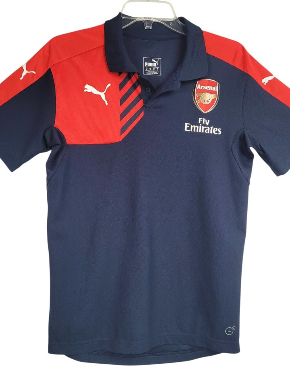 2015-16 Arsenal Gunner Puma Polo Shirt Men's M Football Soccer Training Jersey